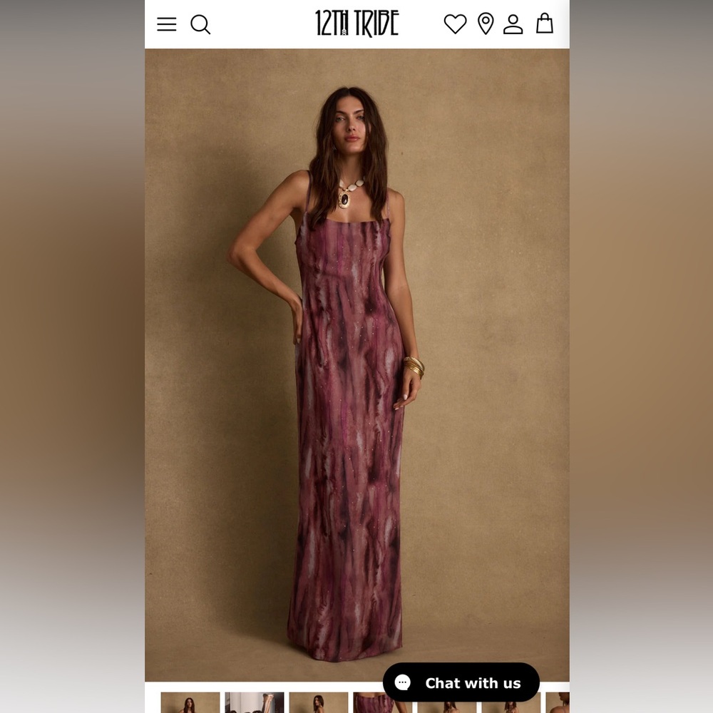 Narissa Berry Chiffon Maxi Dress - 12th Tribe - NWT
